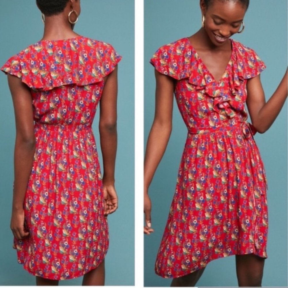 Anthropologie Maeve Rosalia Wrap Dress Size 2
